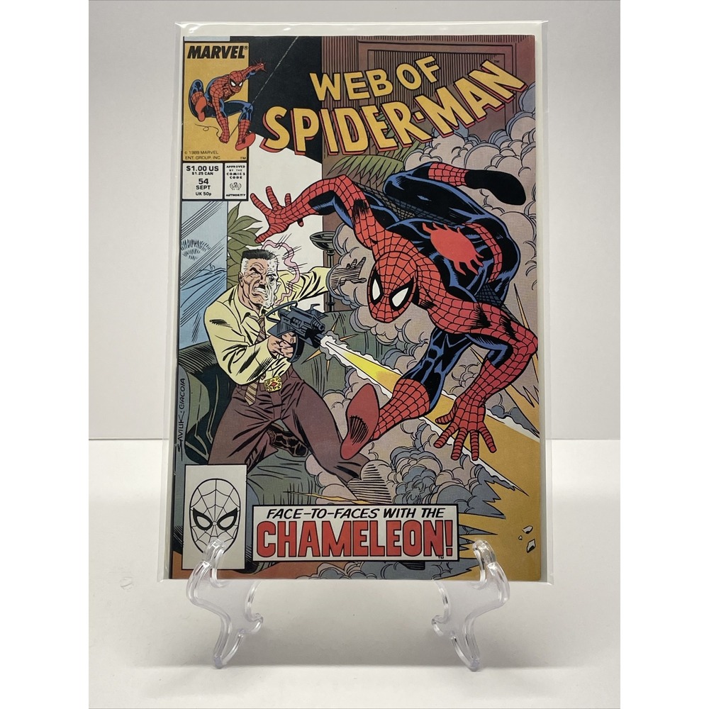 Marvel Comics Web of Spiderman #54 September 1989